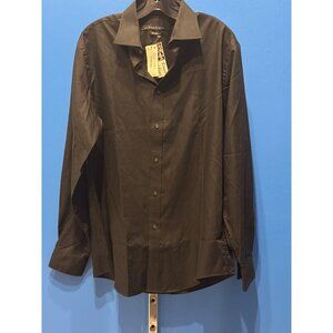 Sean John Mens Tailored Fit Black Dress Shirt MSRP $69.50 New With Tags
